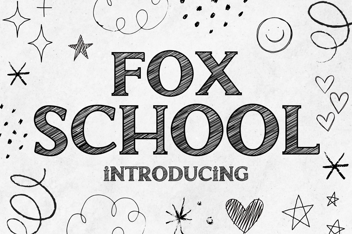 Beispiel einer Fox School Regular-Schriftart