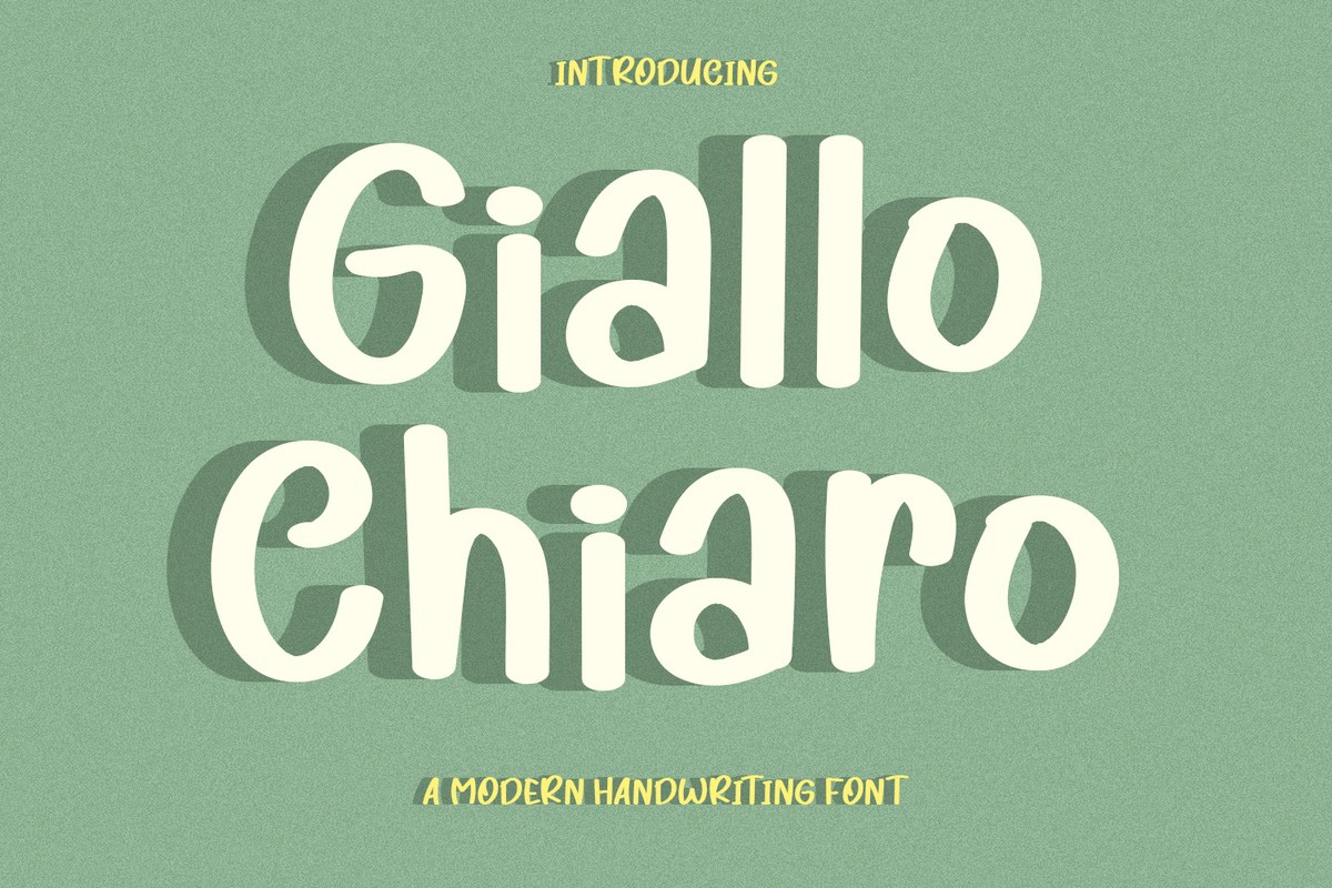 Beispiel einer Giallo Chiaro Regular-Schriftart