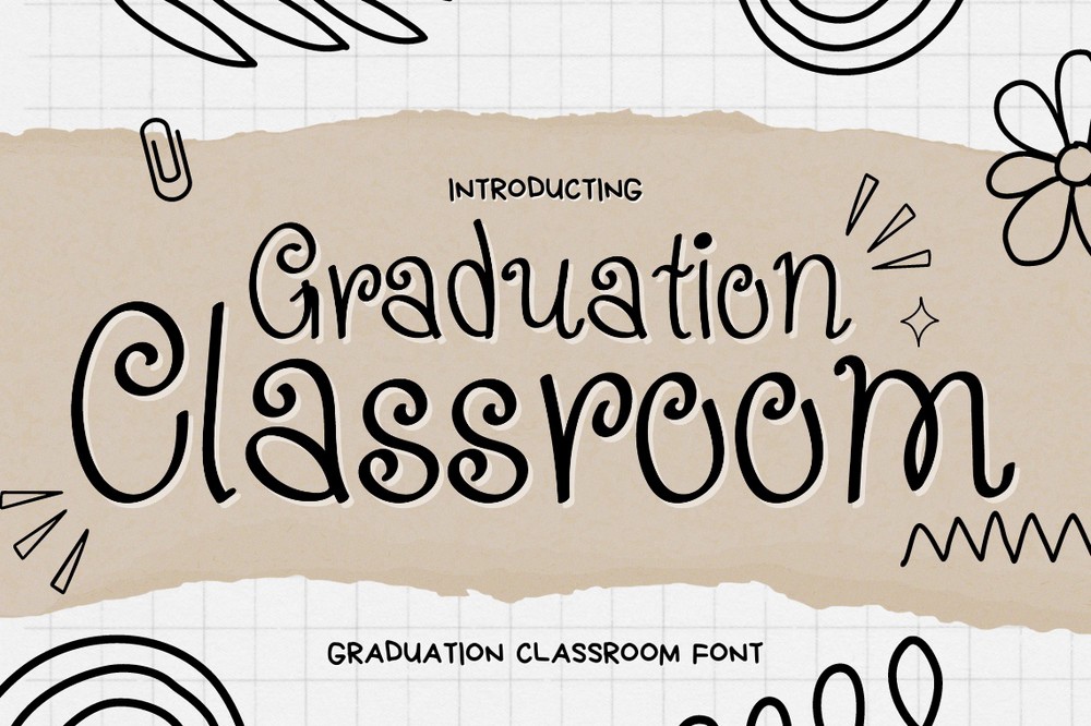 Beispiel einer Graduation Classroom Regular-Schriftart