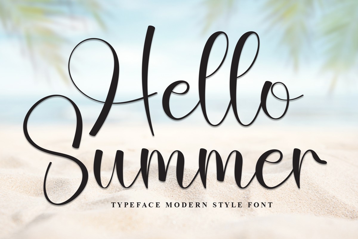 Beispiel einer Hello Summеr Regular-Schriftart