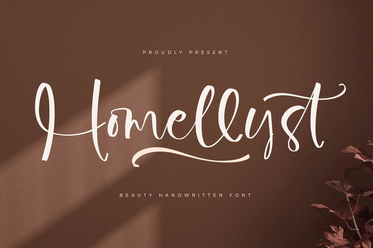 Beispiel einer Homellyst-Schriftart