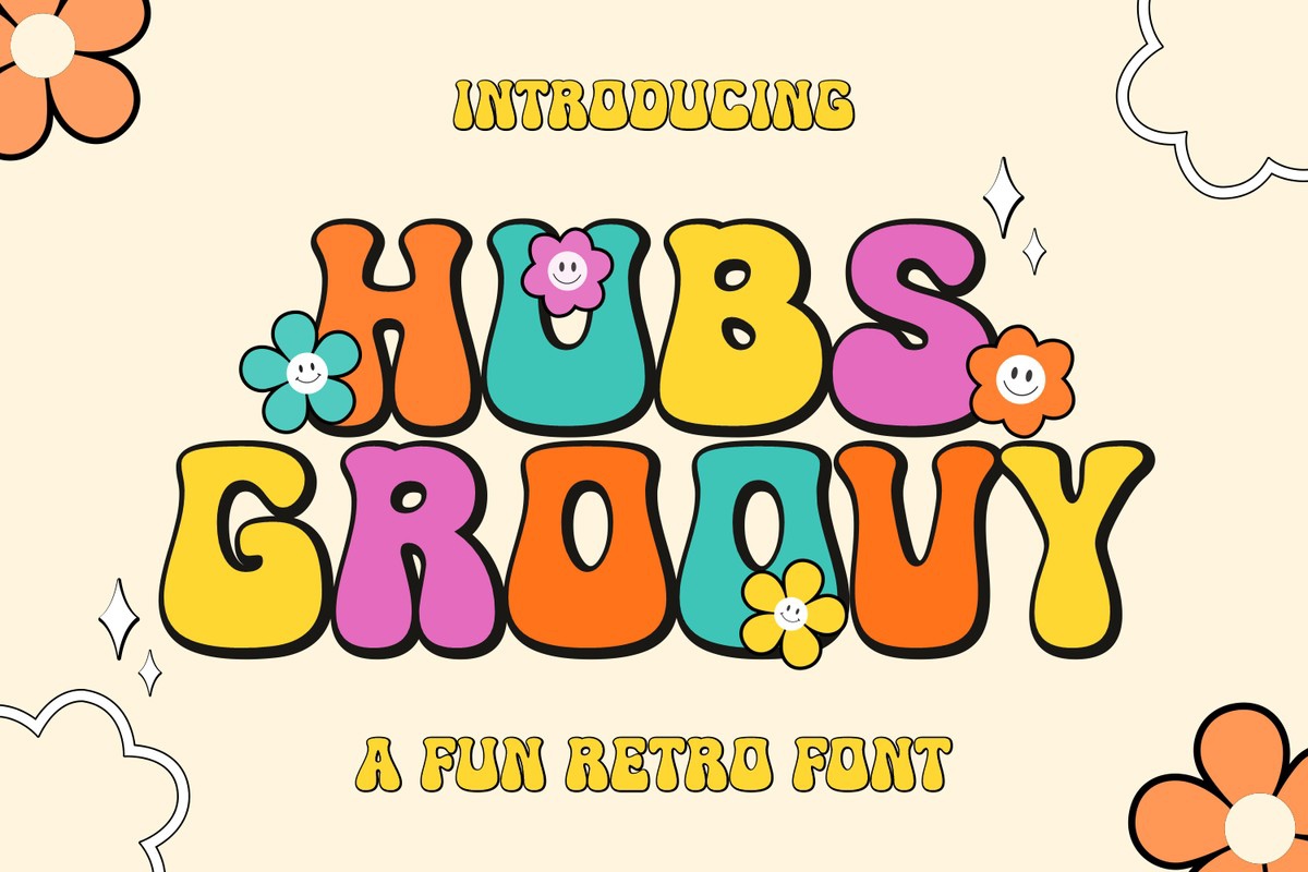 Beispiel einer Hubs Groovy-Schriftart