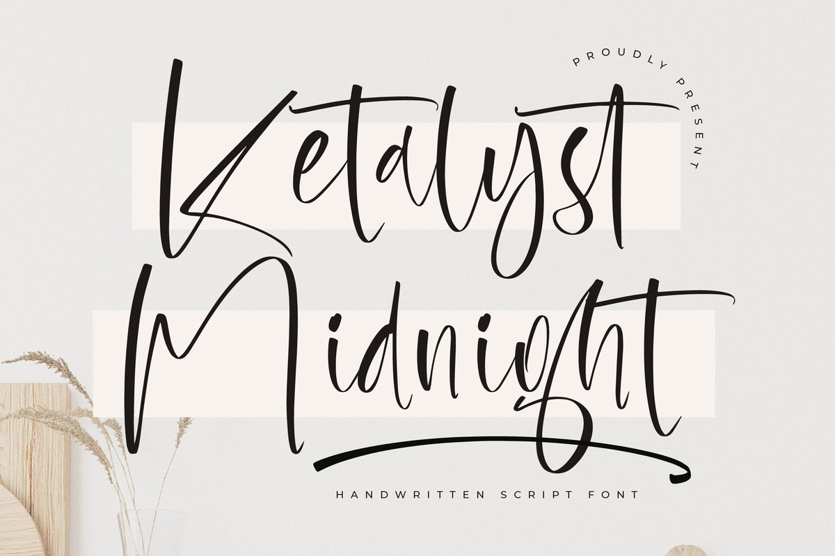 Beispiel einer Ketalyst Midnight-Schriftart