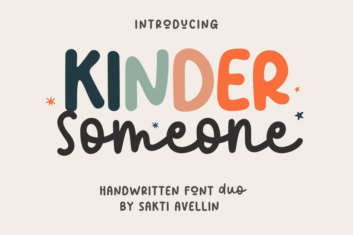 Beispiel einer Kinder Someone Duo Regular-Schriftart