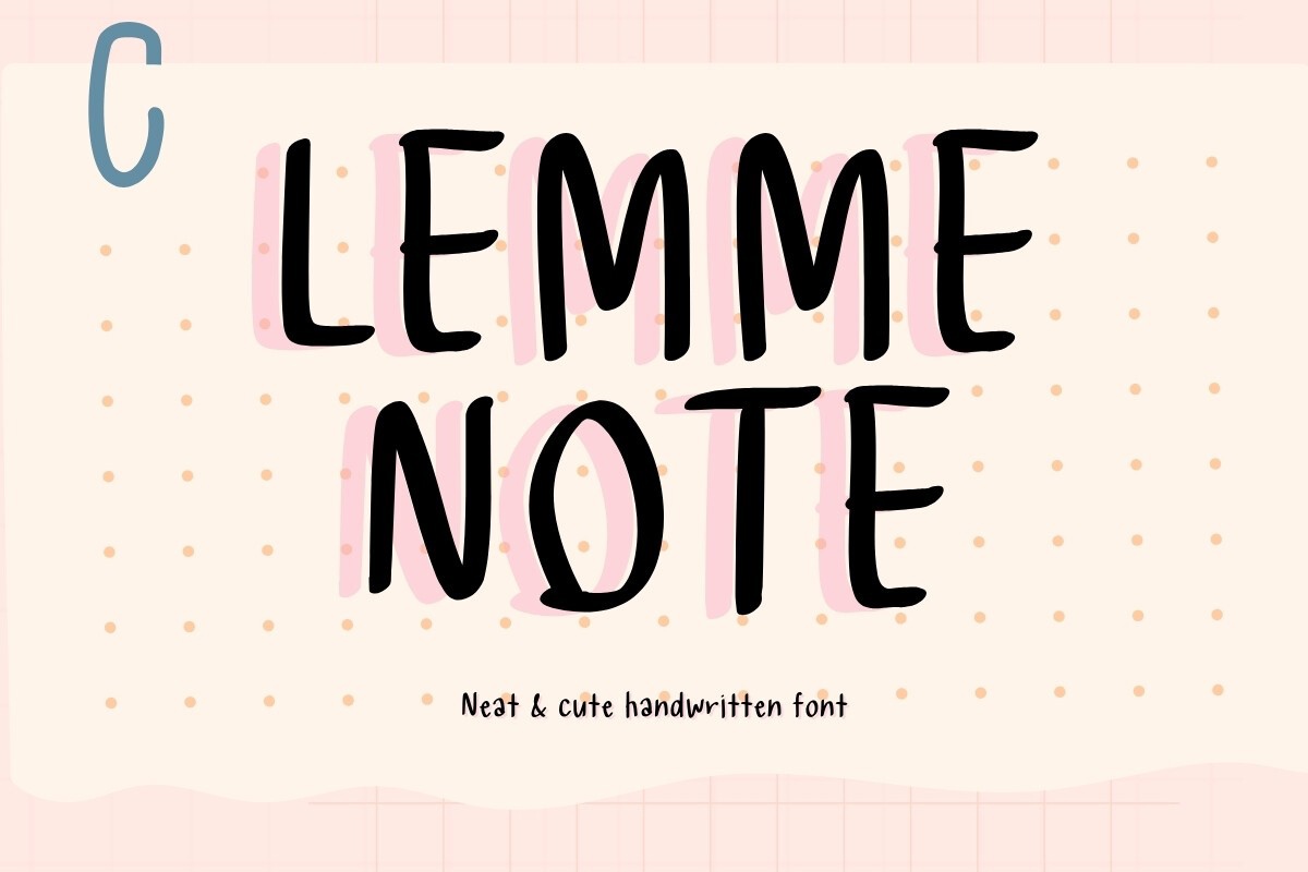 Beispiel einer LemmeNote-Schriftart