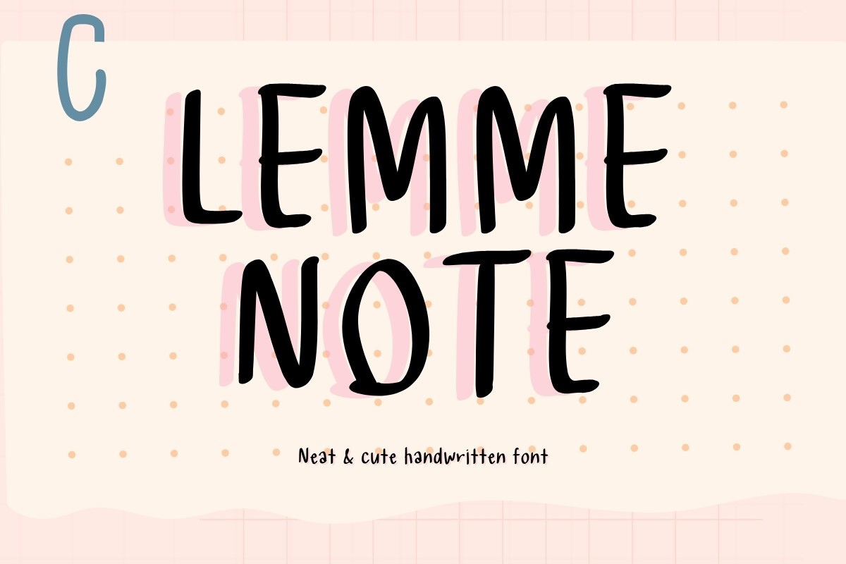 Beispiel einer LemmeNote Regular-Schriftart