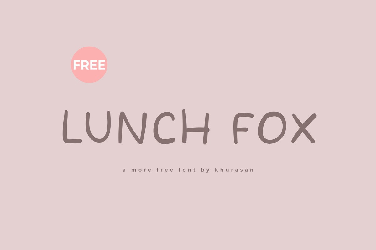 Beispiel einer Lunch Fox-Schriftart