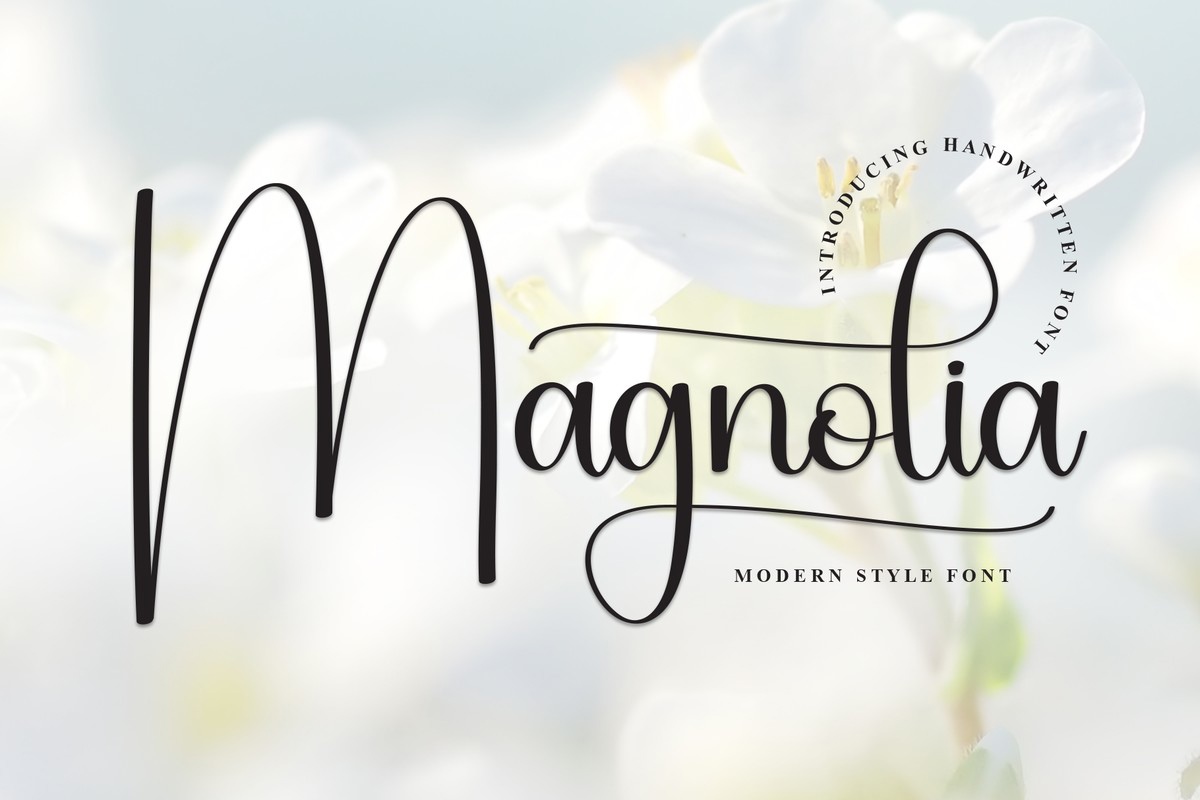 Beispiel einer Magnoliа-Schriftart