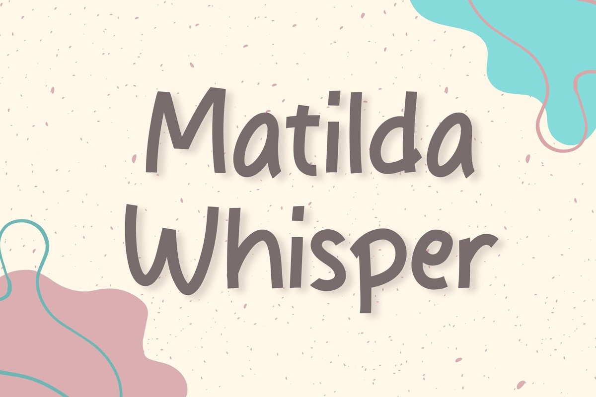 Beispiel einer Matilda Whisper Regular-Schriftart