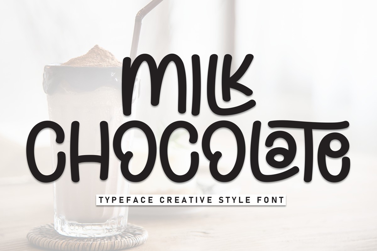 Beispiel einer Milk Chocolate-Schriftart