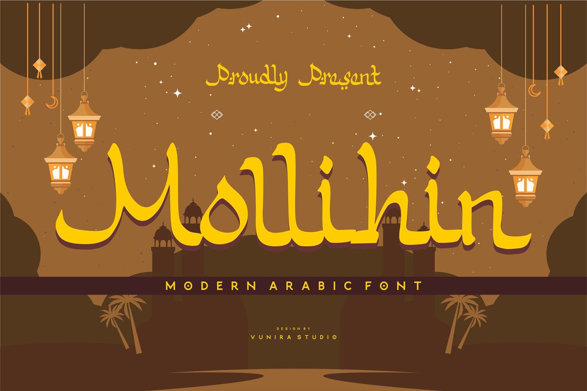 Beispiel einer Mollihin-Schriftart