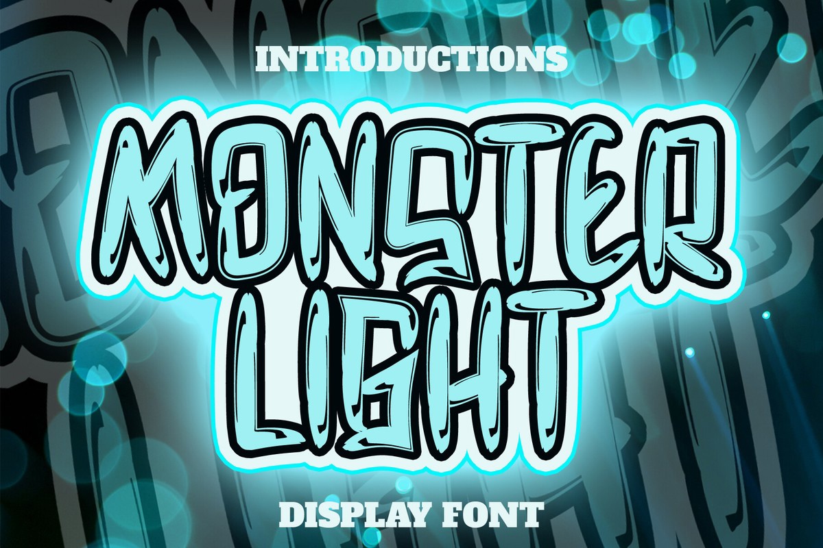 Beispiel einer Monsterlight Regular-Schriftart