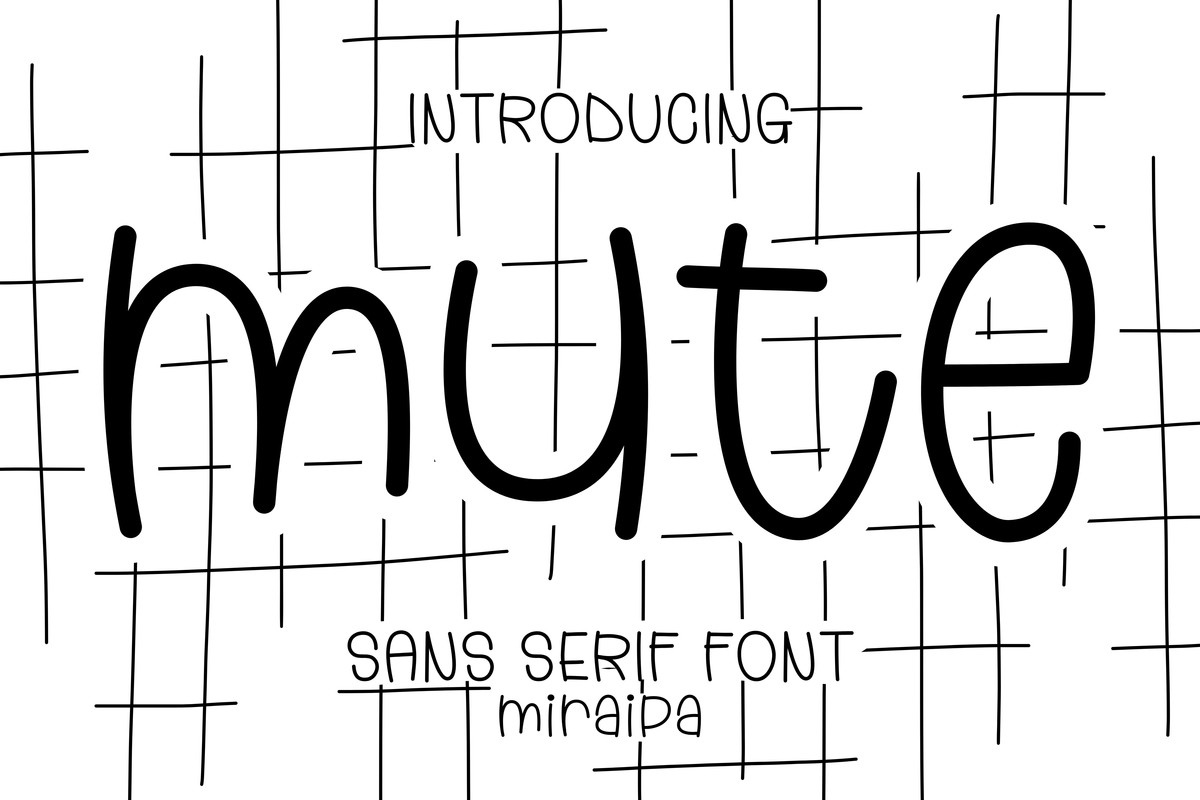 Beispiel einer Mute Regular-Schriftart