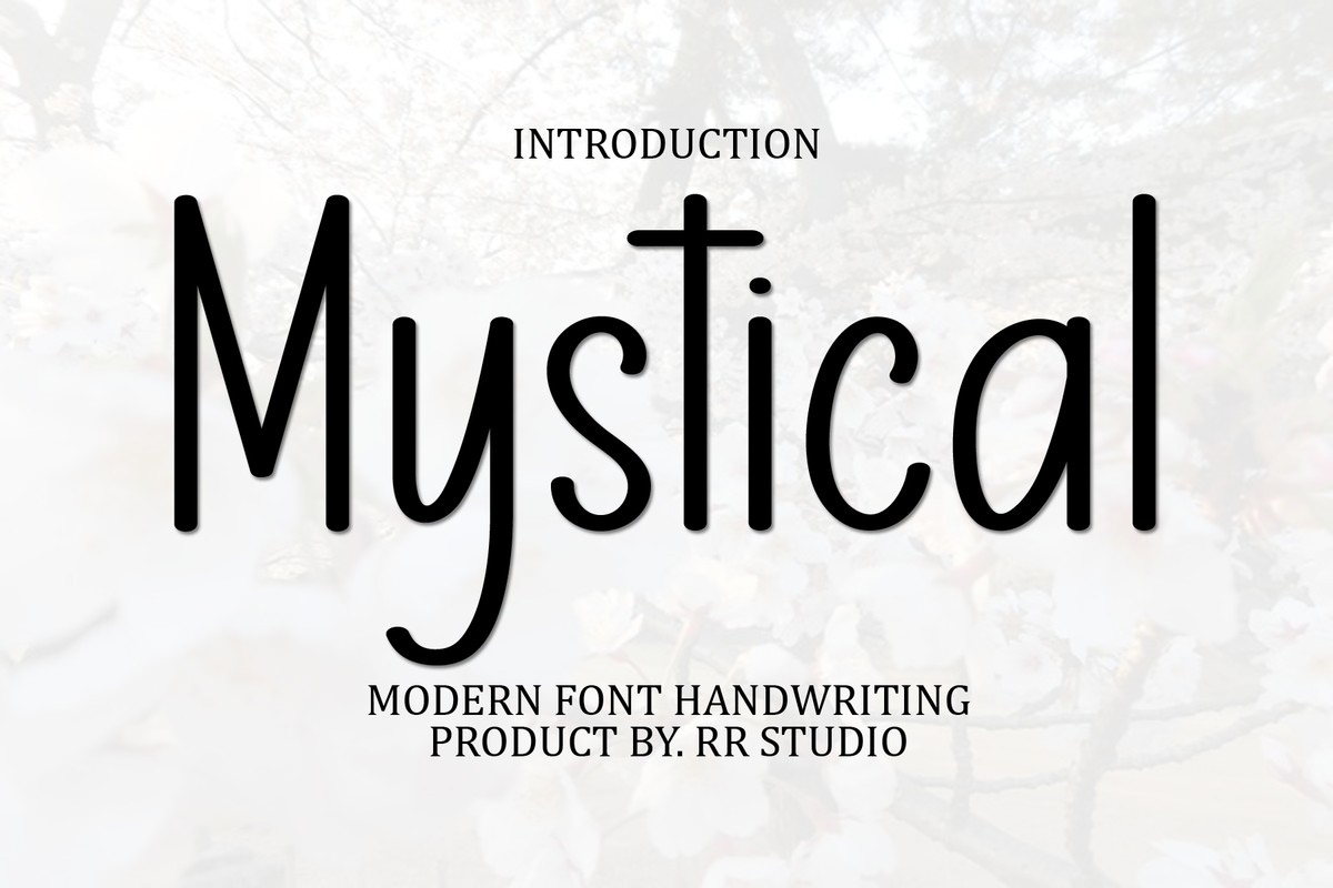 Beispiel einer Mysticаl Regular-Schriftart