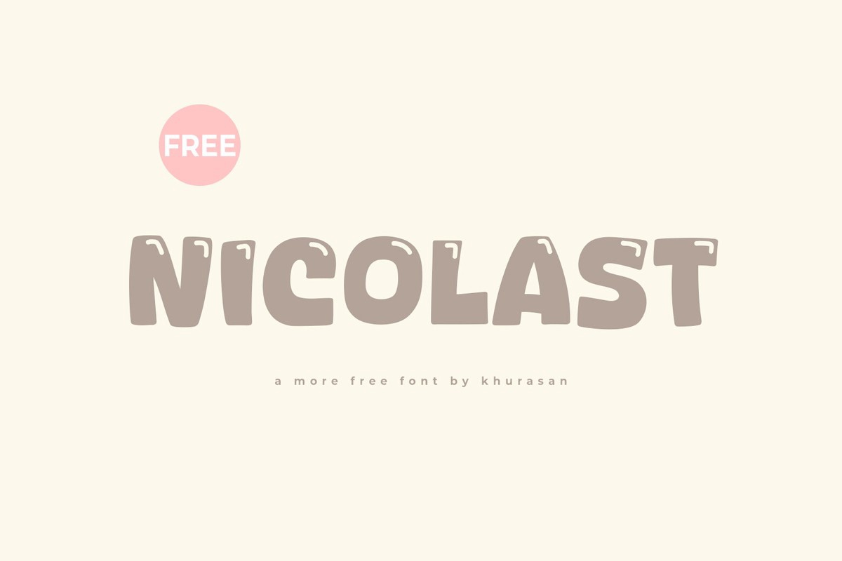 Beispiel einer Nicolast Regular-Schriftart