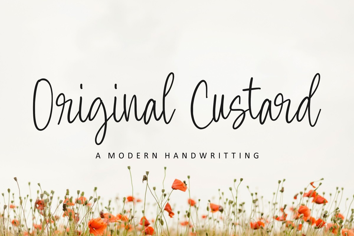 Beispiel einer Original Custard-Schriftart