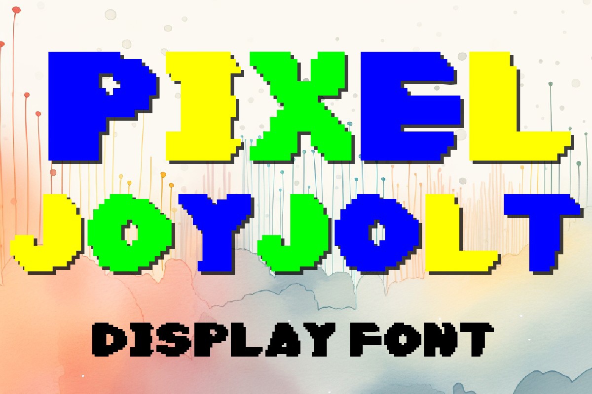 Beispiel einer Pixel Joyjolt Regular-Schriftart