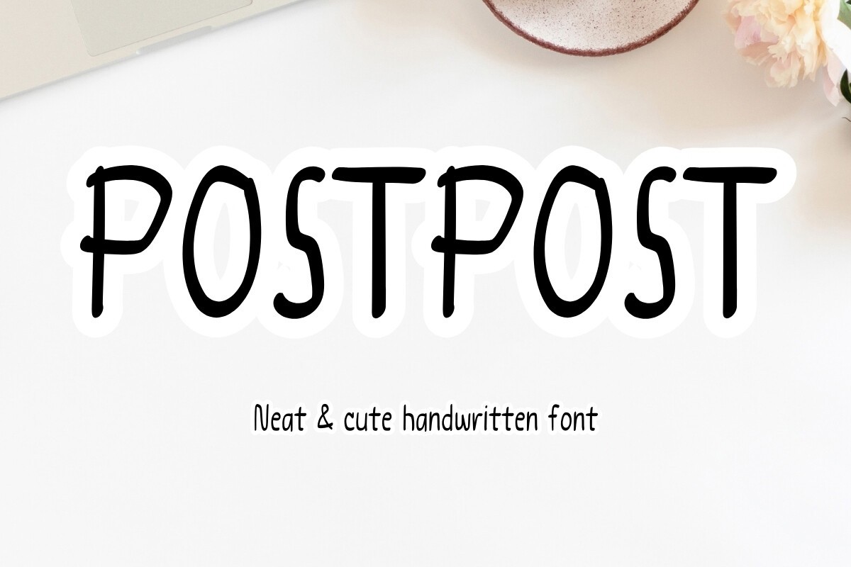 Beispiel einer Postpost Regular-Schriftart