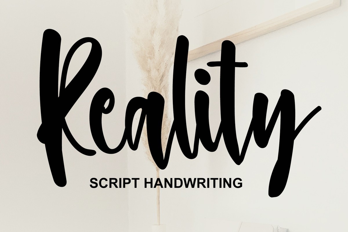 Beispiel einer Reality-Schriftart