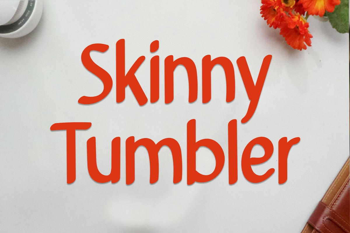 Beispiel einer Skinny Tumbler-Schriftart