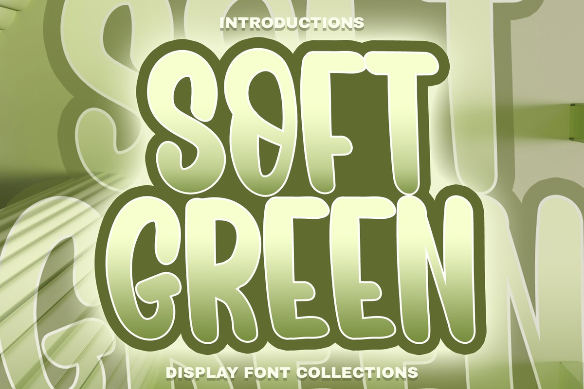 Beispiel einer Soft Green-Schriftart