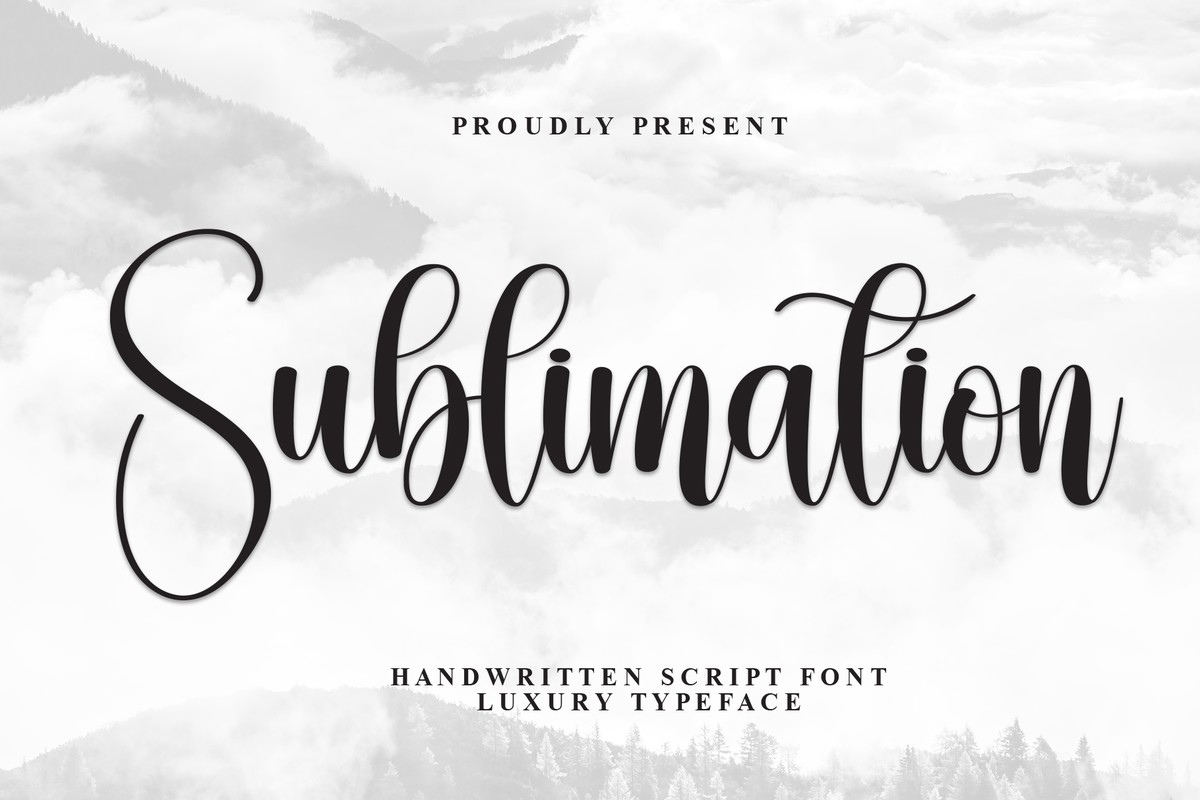 Beispiel einer Sublimatiоn-Schriftart