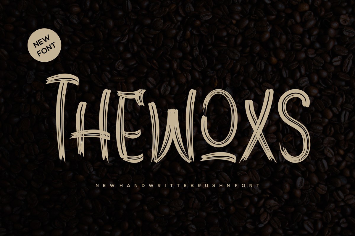 Beispiel einer Thewoxs Regular-Schriftart