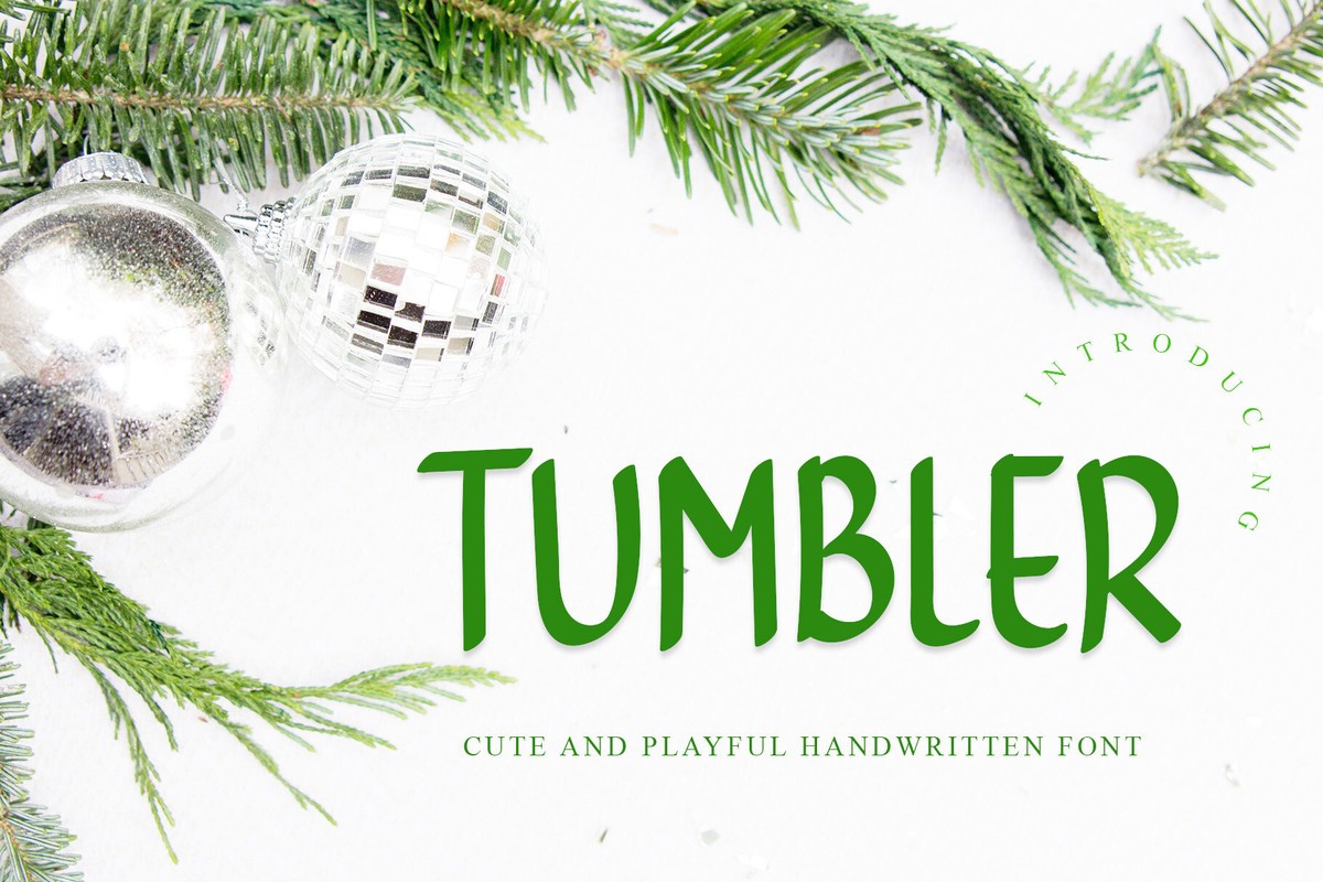 Beispiel einer Tumble-Schriftart