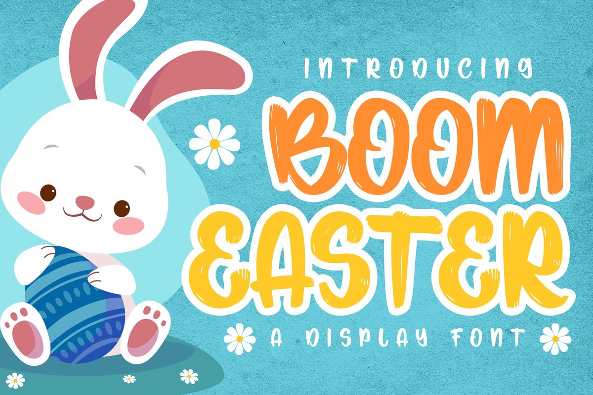 Beispiel einer Boom Easter Regular-Schriftart