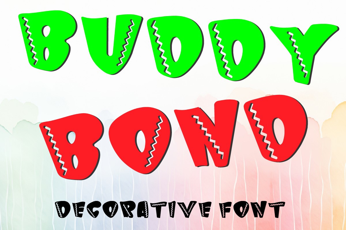 Beispiel einer Buddy Bond-Schriftart