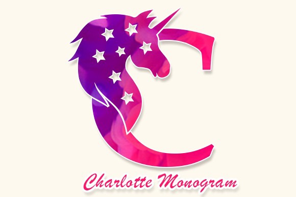 Beispiel einer Charlotte Monogram-Schriftart