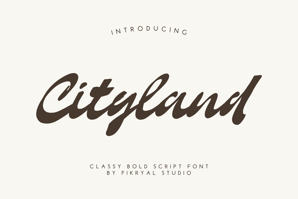 Beispiel einer Cityland Regular-Schriftart