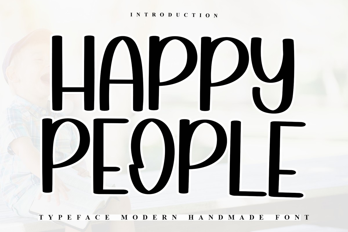 Beispiel einer Happy People-Schriftart