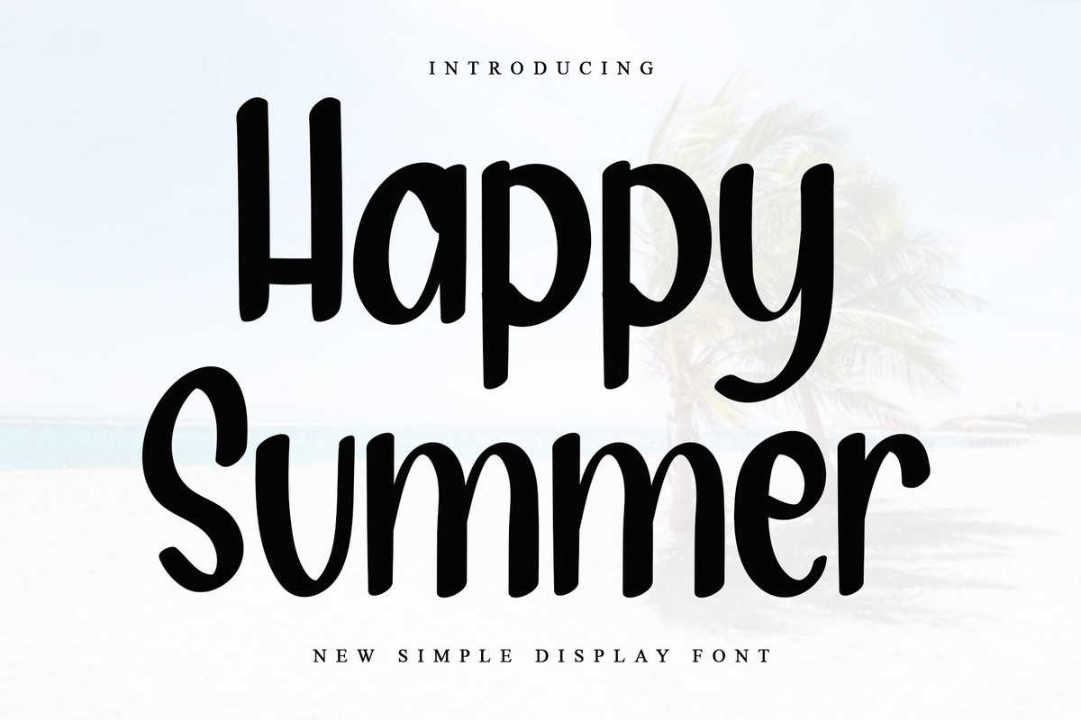 Beispiel einer Happy Summer-Schriftart