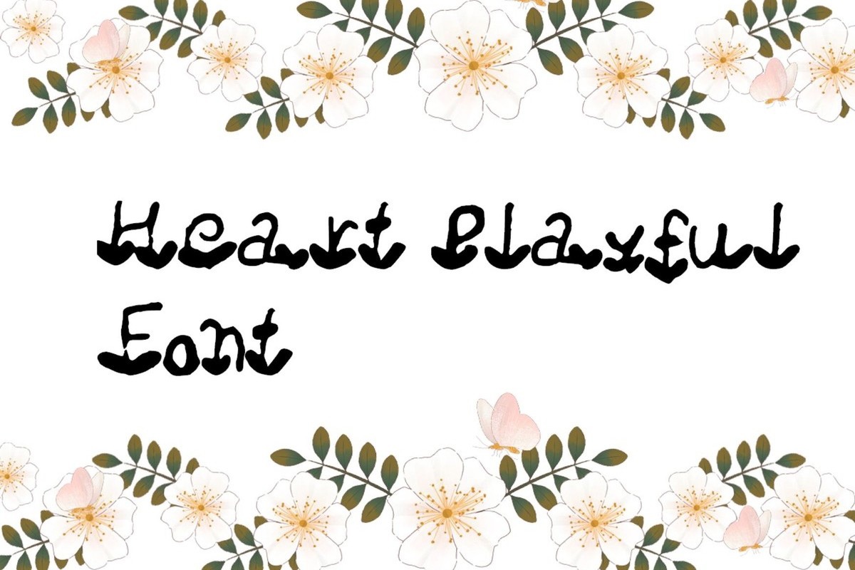 Beispiel einer Heart Playful Regular-Schriftart