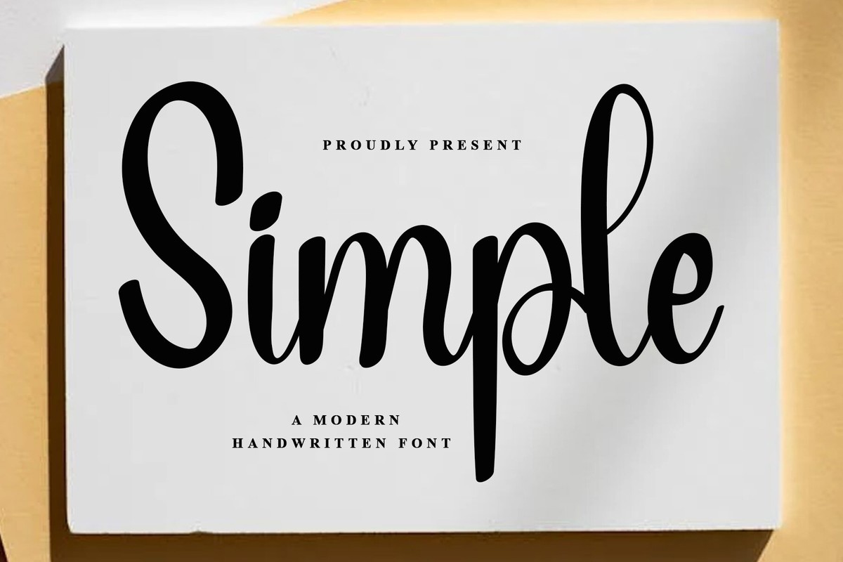 Beispiel einer Simple Regular-Schriftart