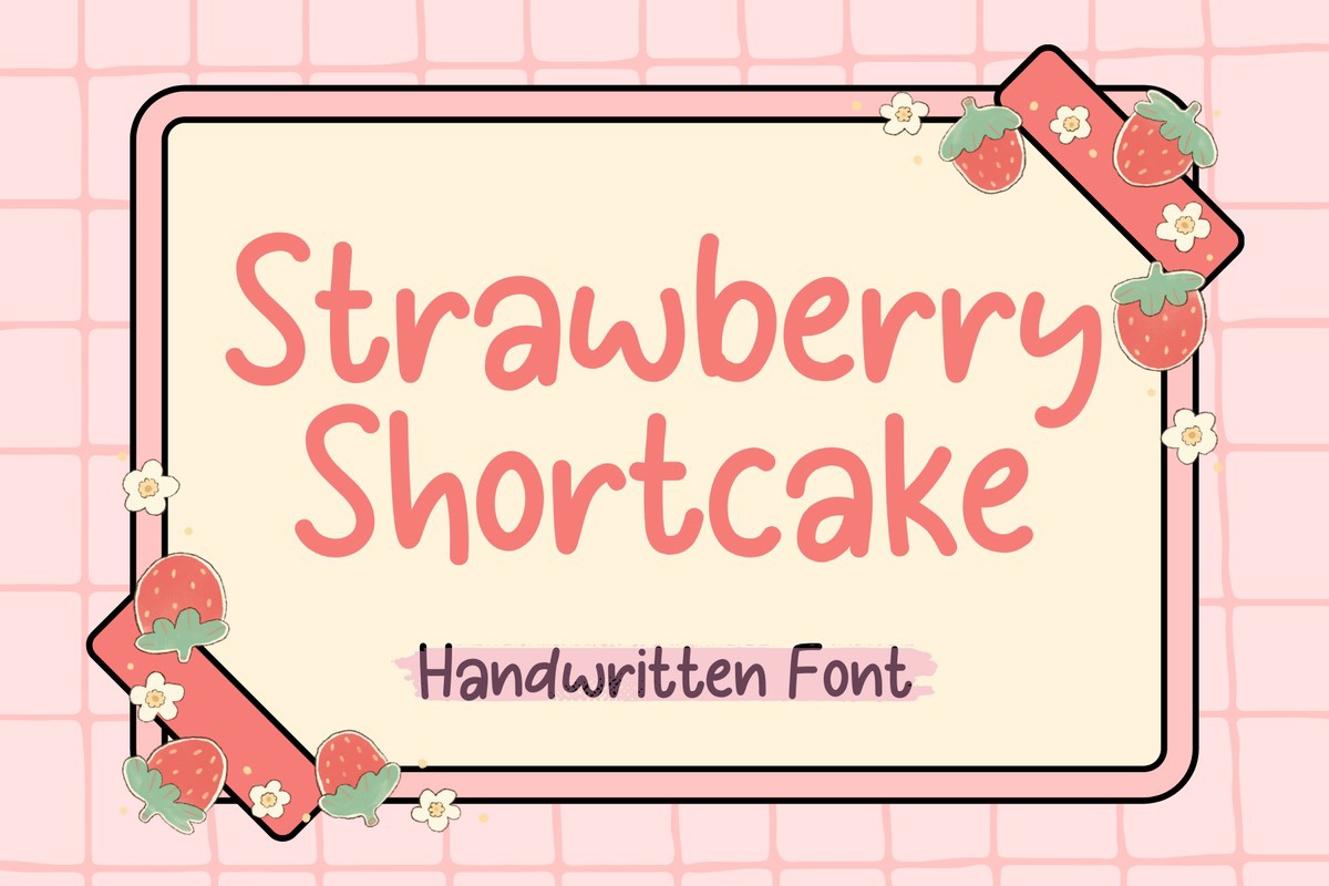 Beispiel einer Strawberry Shortcake-Schriftart