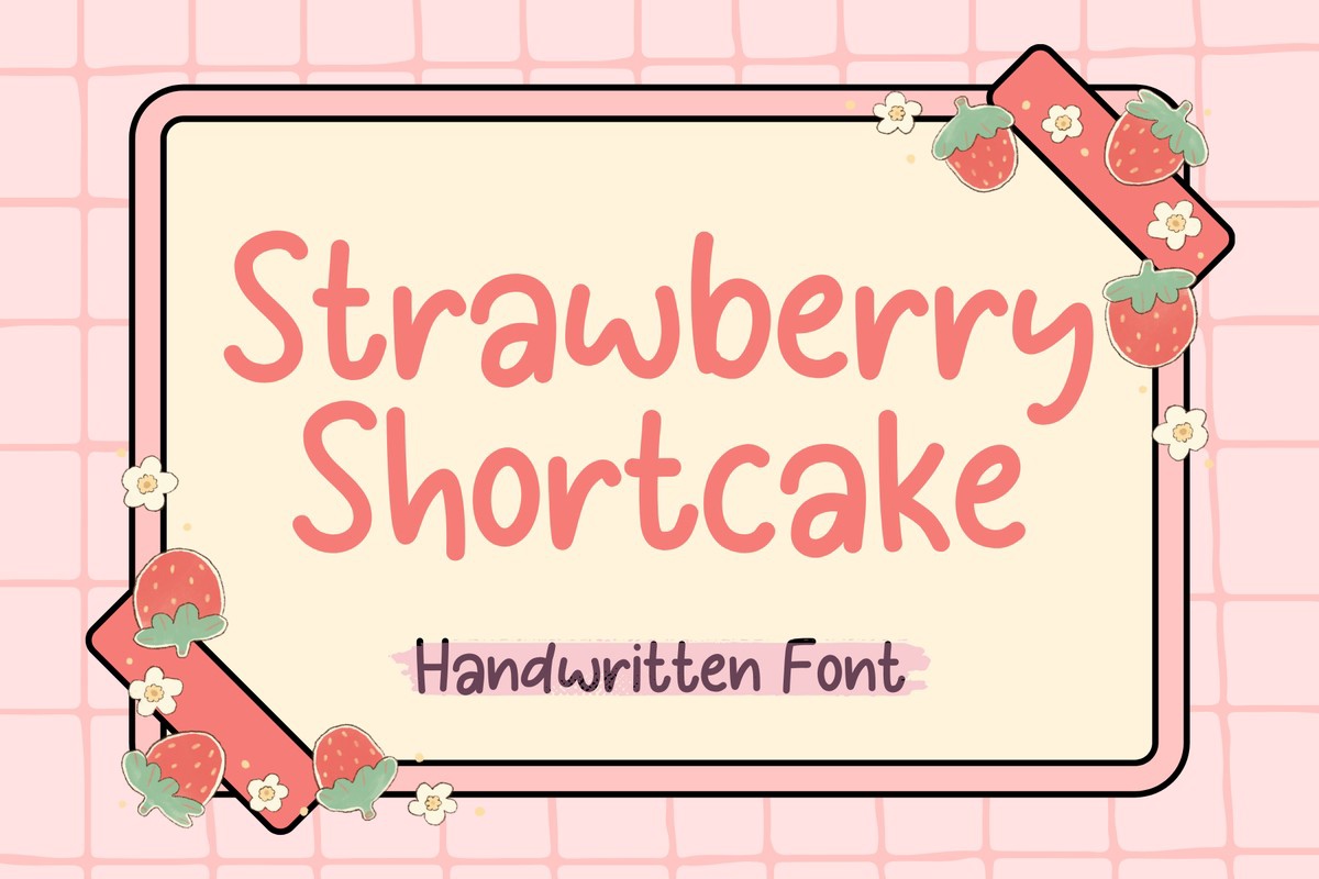 Beispiel einer Strawberry Shortcake Regular-Schriftart