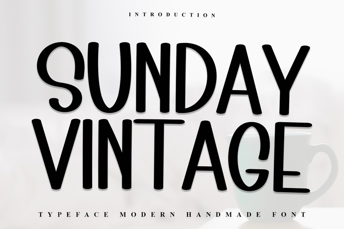 Beispiel einer Sunday Vintage-Schriftart