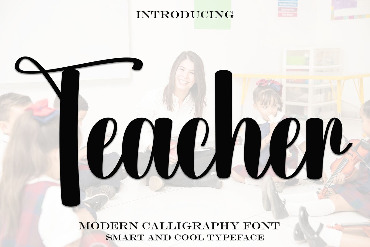 Beispiel einer Teacher-Schriftart