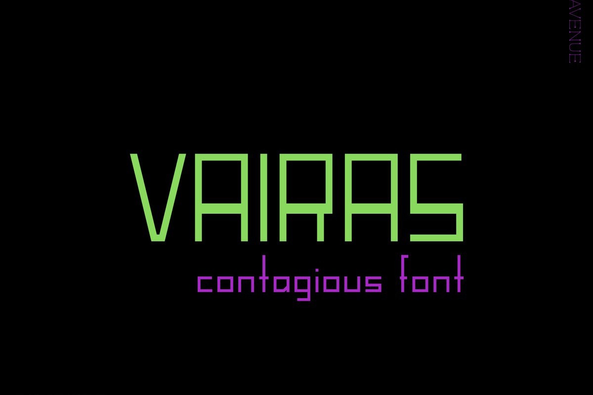 Beispiel einer Vairas-Schriftart