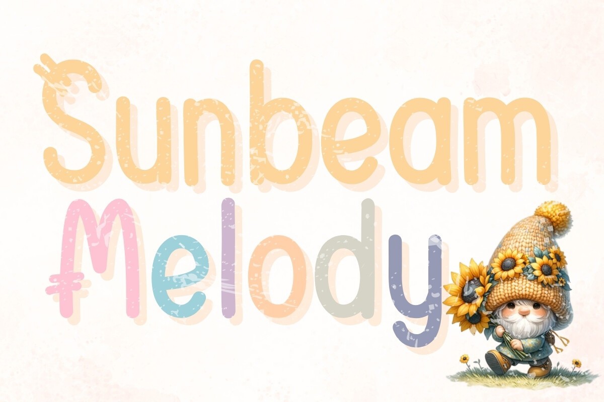 Beispiel einer Sunbeam Melody Regular-Schriftart