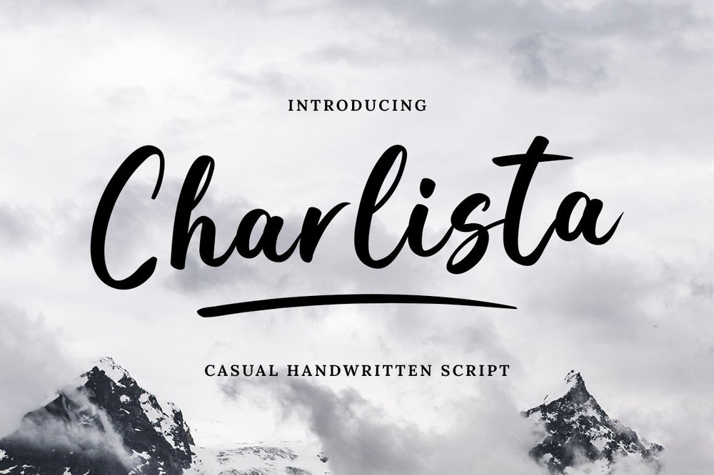 Beispiel einer Charlista Regular-Schriftart