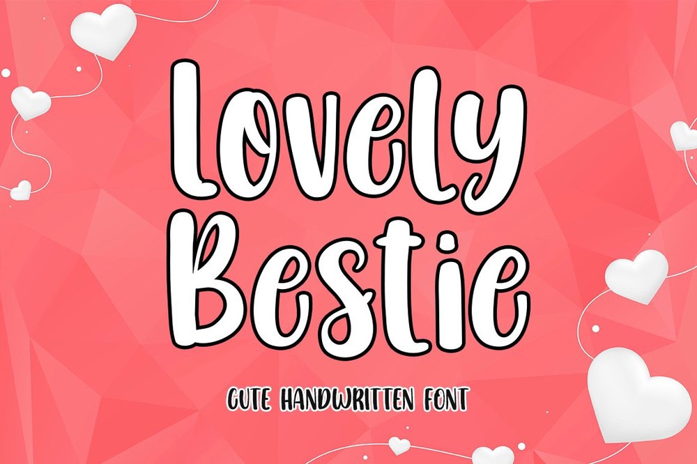 Beispiel einer Lovely Bestie-Schriftart