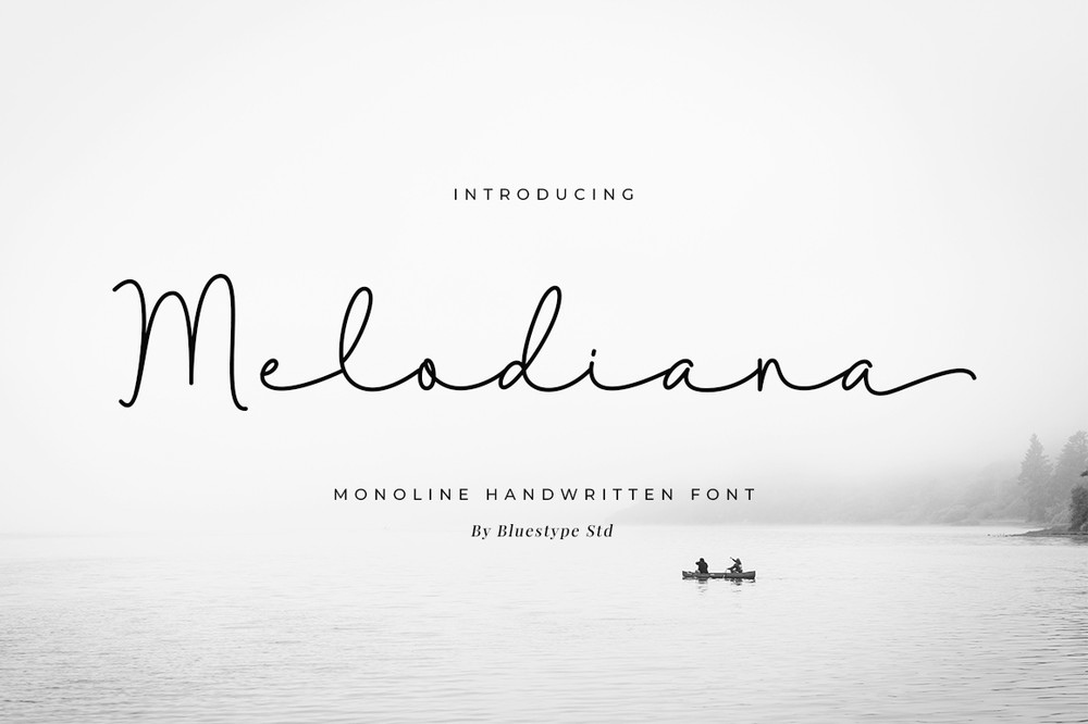 Beispiel einer Melodiana Regular-Schriftart