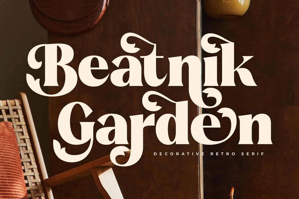 Beispiel einer Beatnik Garden-Schriftart