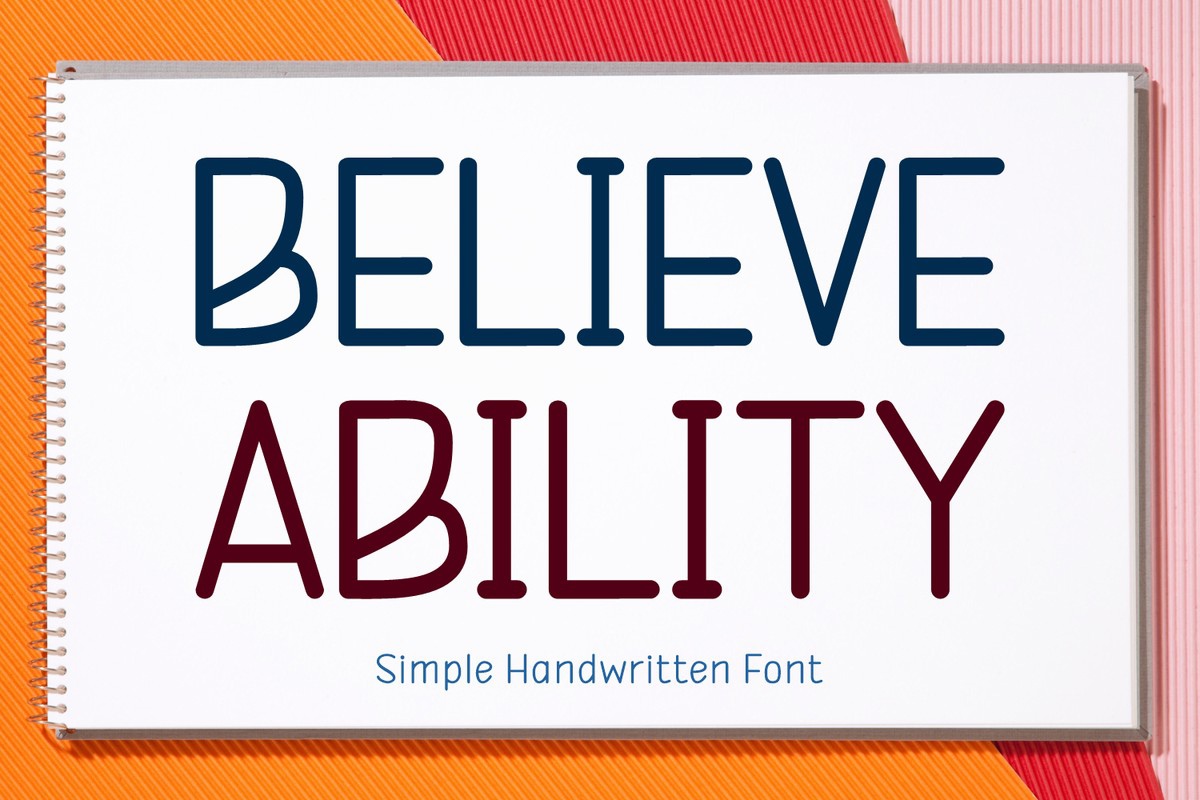 Beispiel einer Believe Ability-Schriftart
