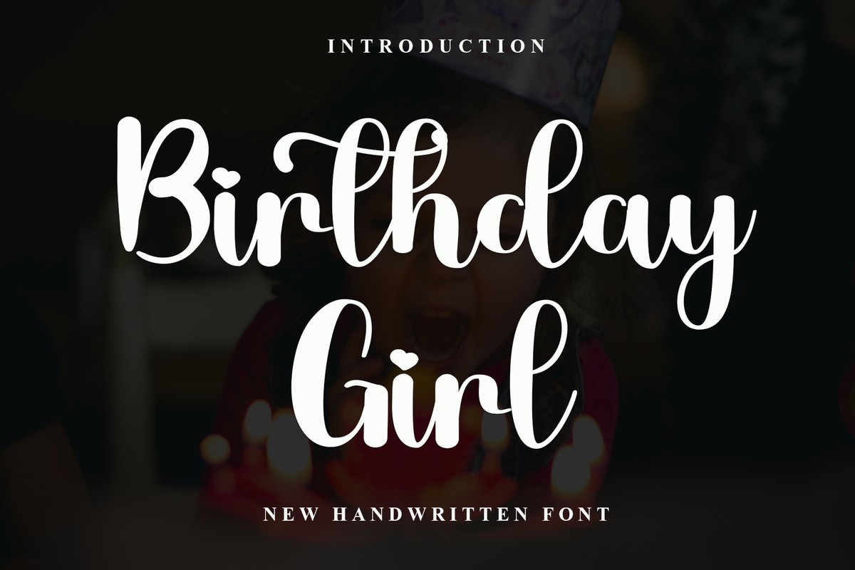 Beispiel einer Birthday Girl-Schriftart
