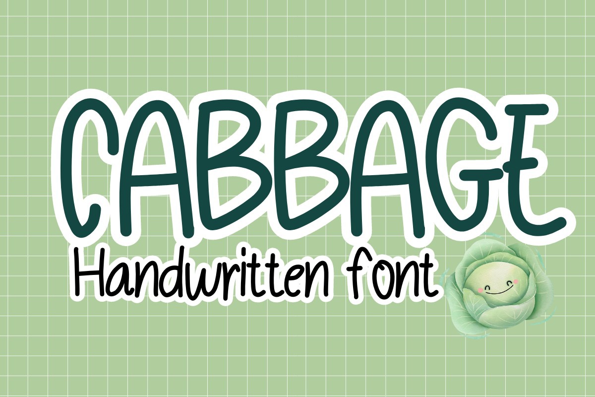 Beispiel einer Cabbage-Schriftart