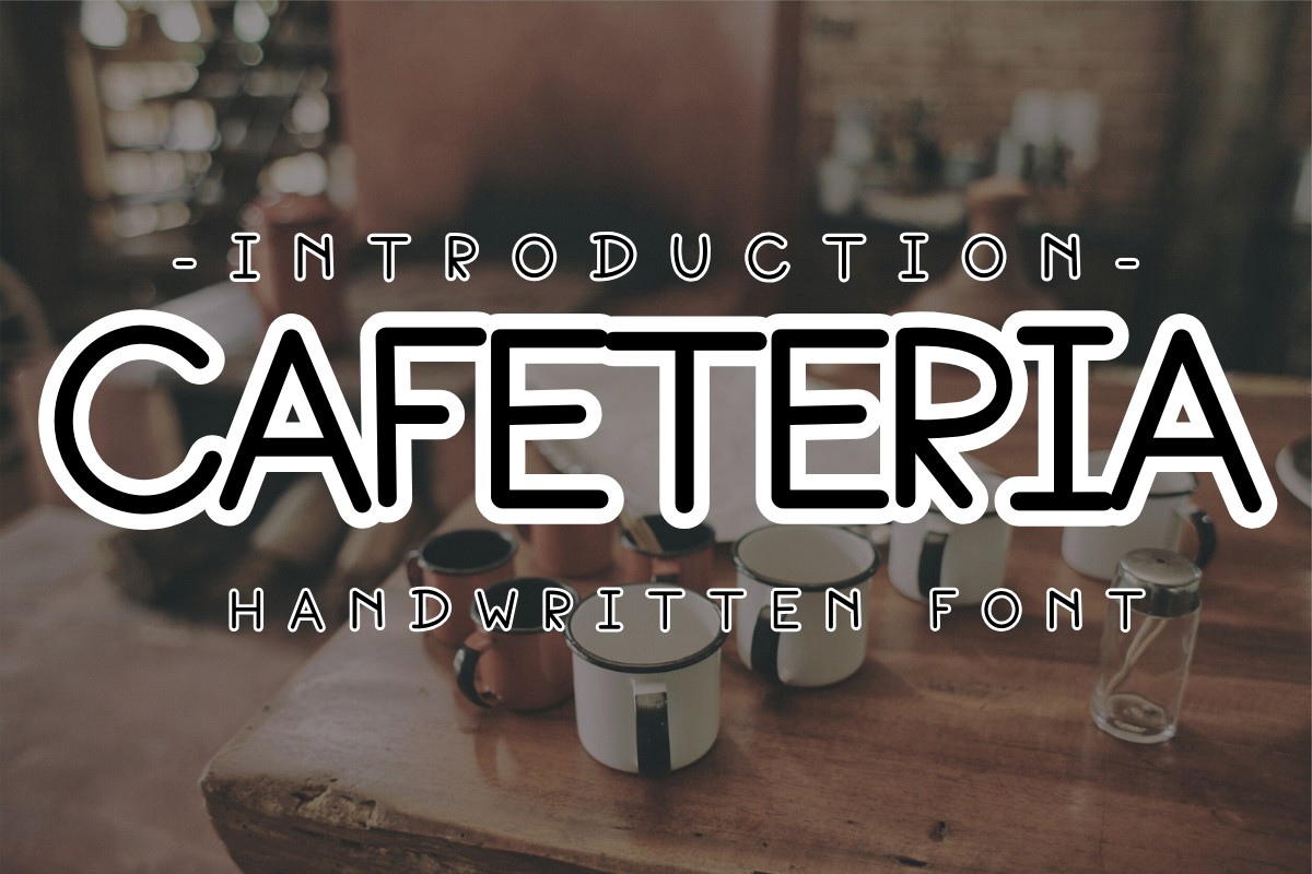 Beispiel einer Cafeteria Regular-Schriftart